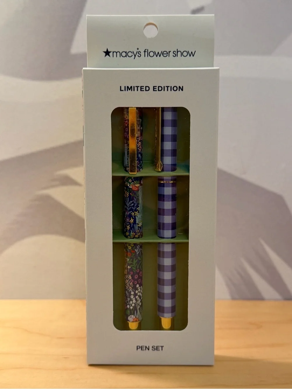 NEW MACY’S 2026 “MACY’S FLOWER SHOW” 250th CELEBRATION 2-PIECE BLUE PEN SET